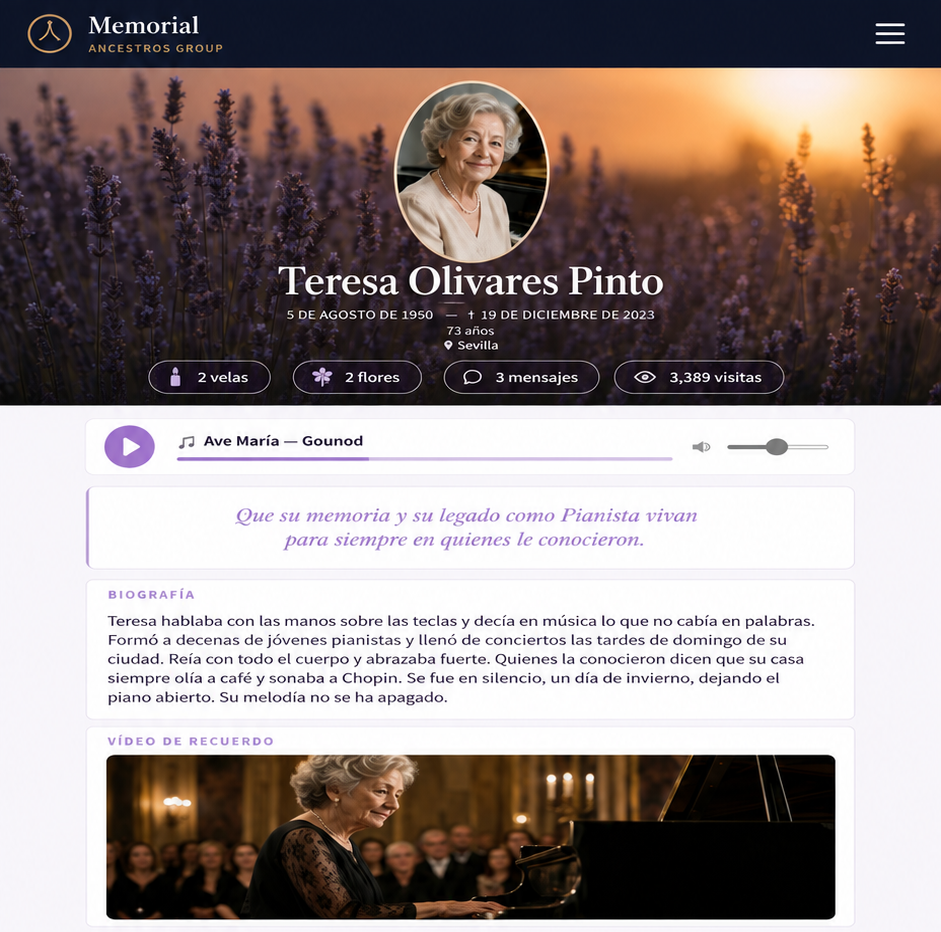 Memorial de Teresa Olivares Pinto, pianista de Sevilla